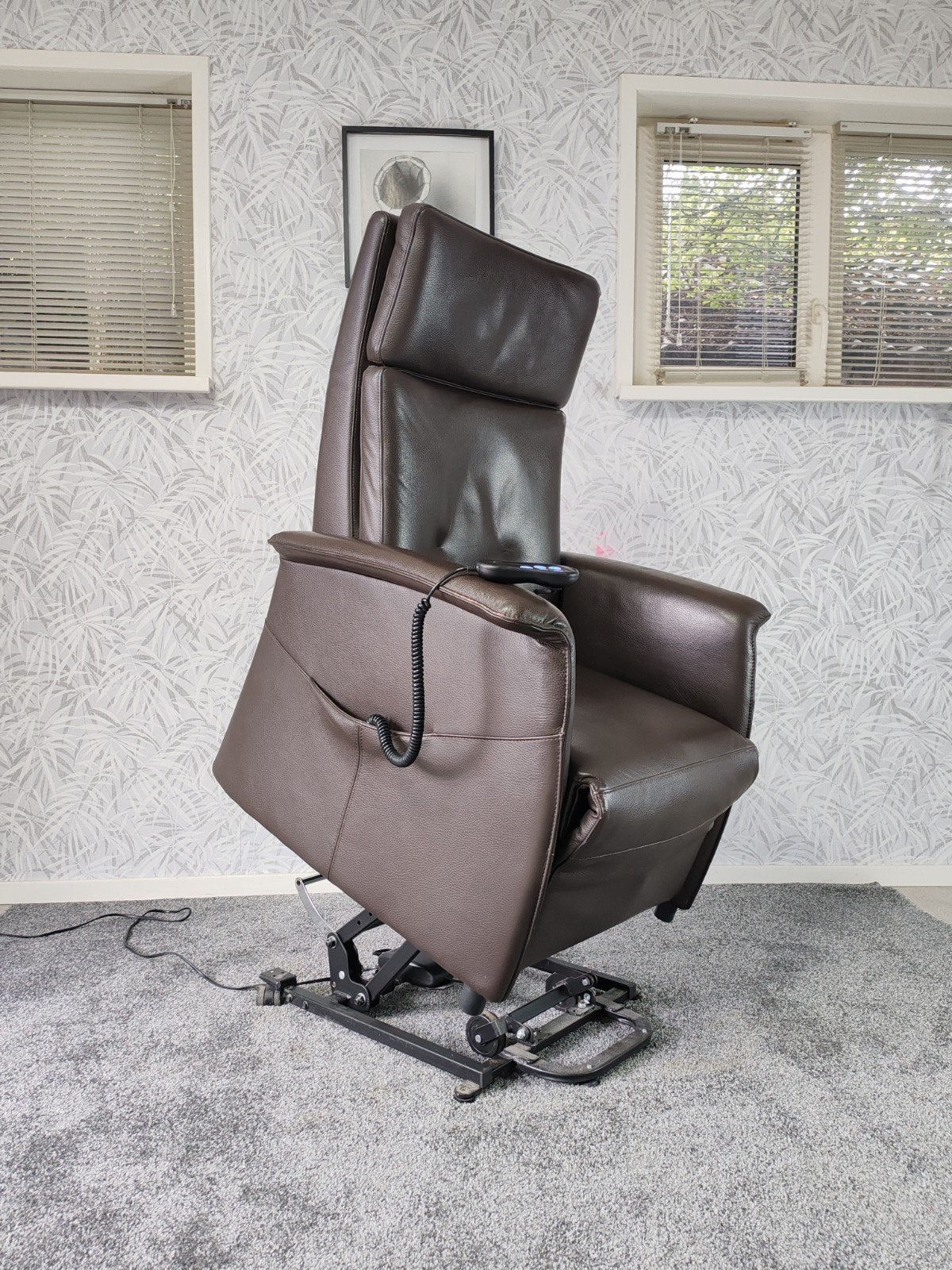 Gealux leren sta op stoel relax fauteuil met garantie, Ophalen of Verzenden, Zo goed als nieuw, Gealux, Onbekend
