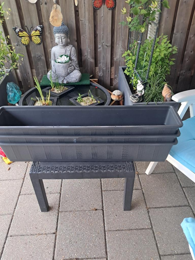 balkon bloembakken, Ophalen, Kunststof, Minder dan 30 cm, 100 cm of meer