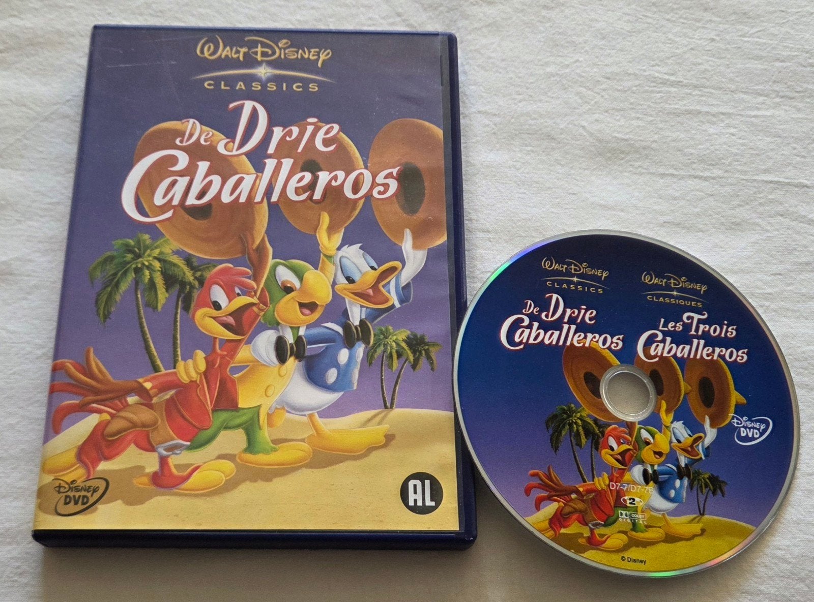 Walt Disney De Drie Caballeros Dvd Cartoon/Animatie, Alle leeftijden, Ophalen of Verzenden, Zo goed als nieuw, Europees