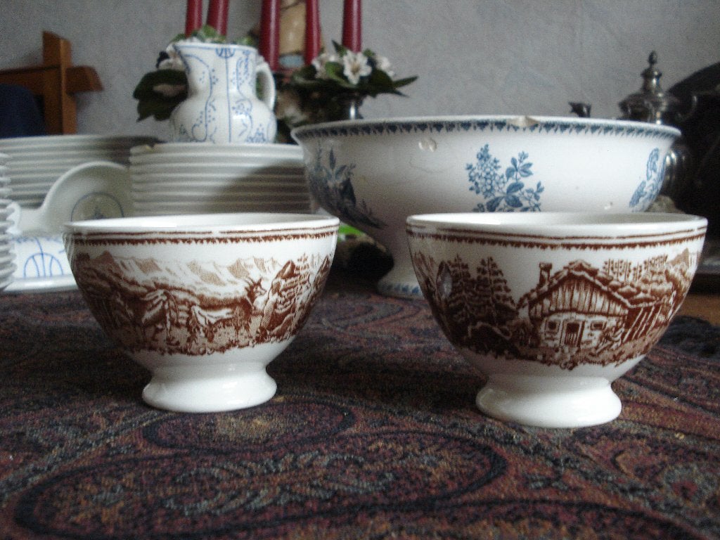 2 bowl -koffie kommentjes boch serie ALPES, Antiek en Kunst, Ophalen of Verzenden