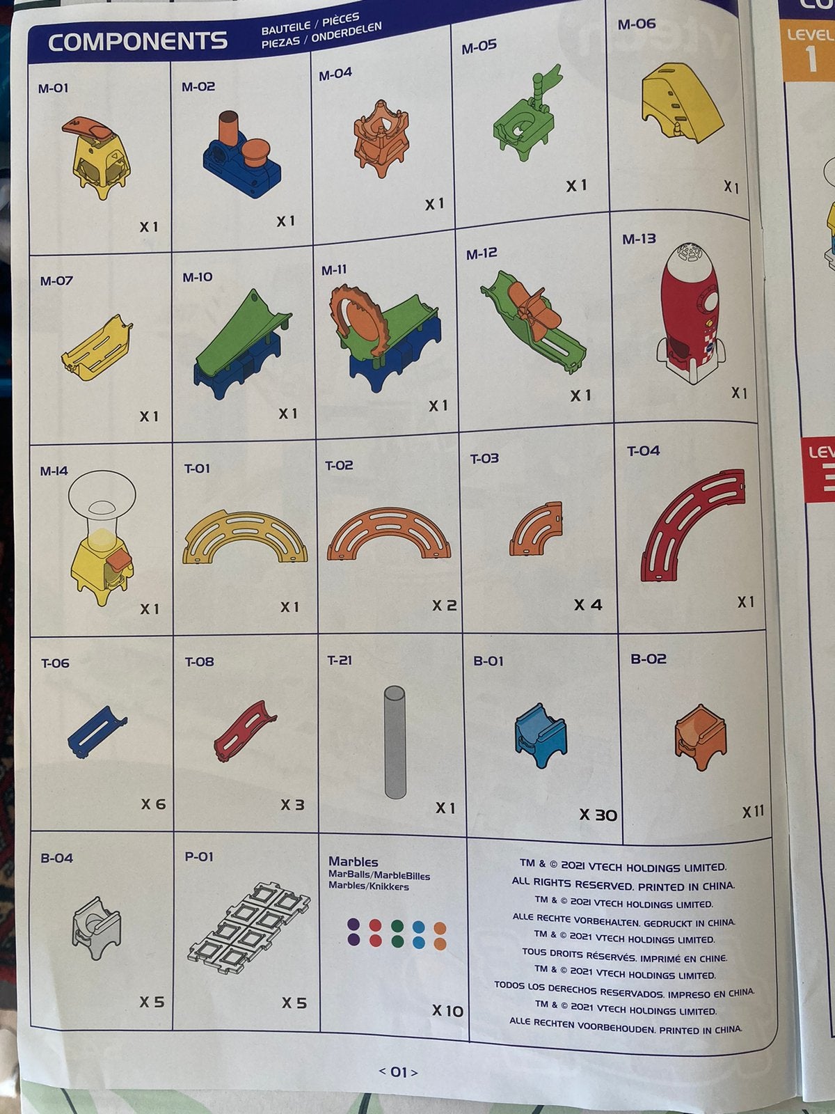 Vtech Marble rush knikkerbaan 5422 met raket, Ophalen of Verzenden, Zo goed als nieuw