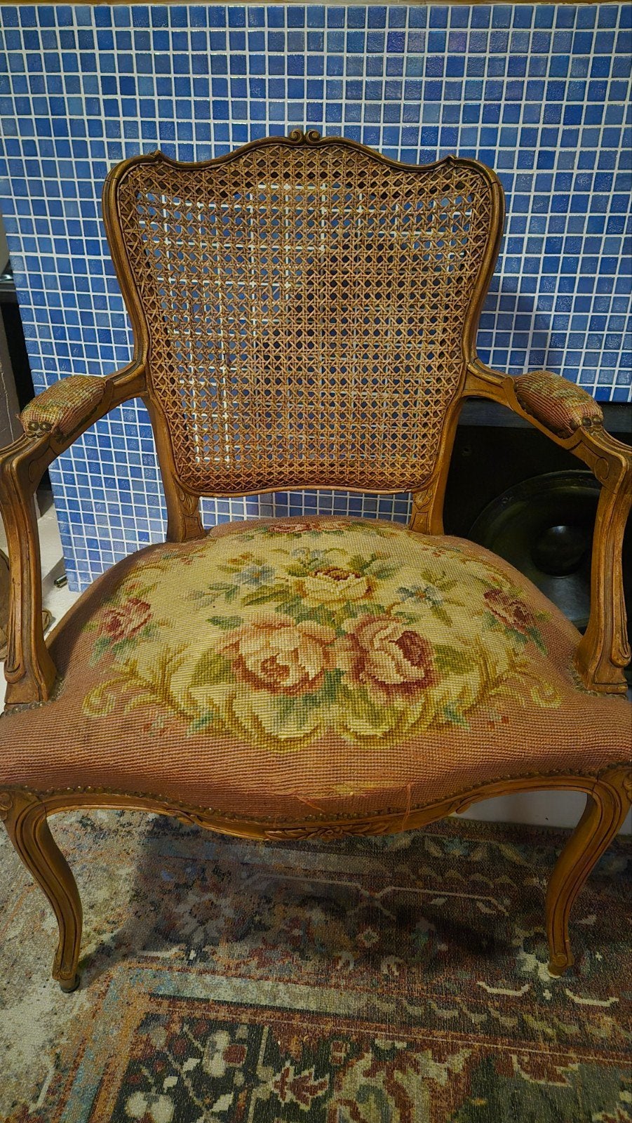 twee oud-roze fauteuils (Louis XV stijl), Antiek en Kunst, Ophalen of Verzenden