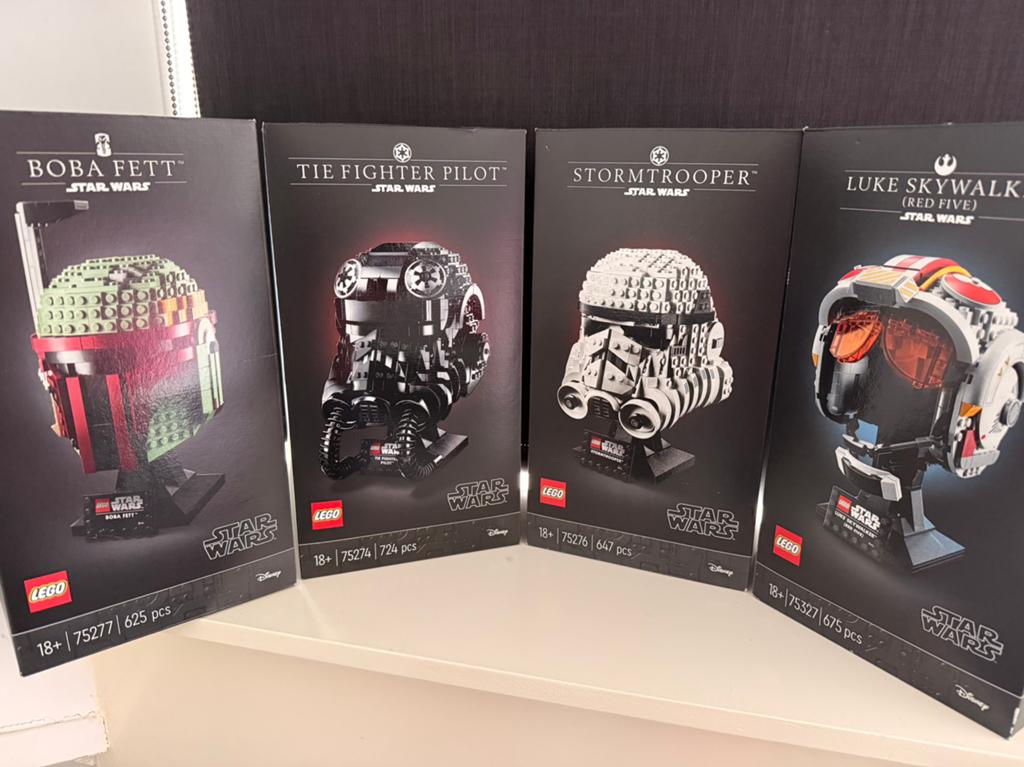 Lego Star Wars Helmets: TIE Fighter, Stormtrooper, Luke, Bob, Kinderen en Baby's, Speelgoed | Duplo en Lego, Star Wars, Lego, Nieuw