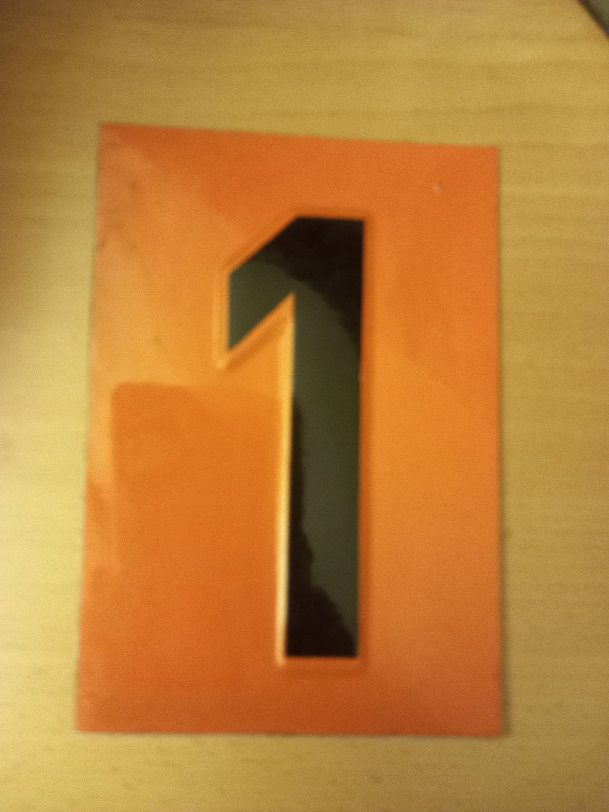 huisnummer 1 metalen plaatje, één, huis nummer, nummer 1, Ophalen of Verzenden, Gebruikt