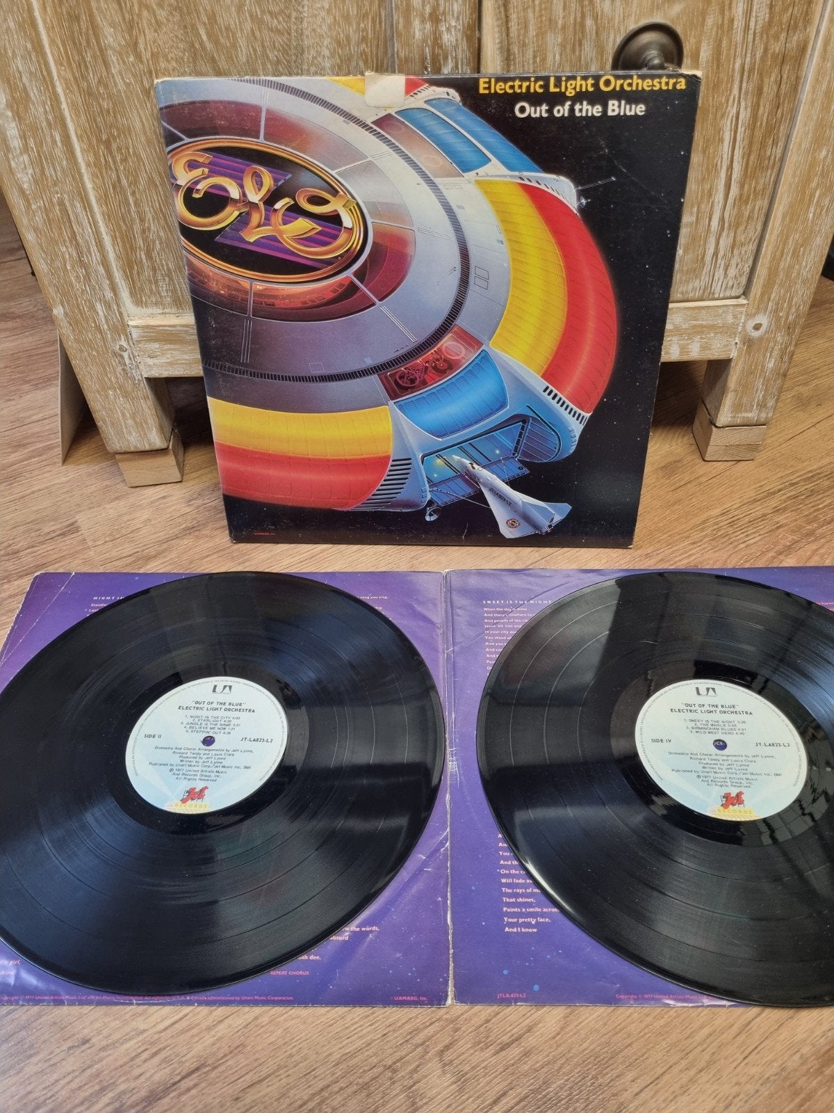 lp's Electric Light Orchestra – Out Of The Blue + pop up +, Cd's en Dvd's, Ophalen of Verzenden, Gebruikt, Overige formaten, Poprock