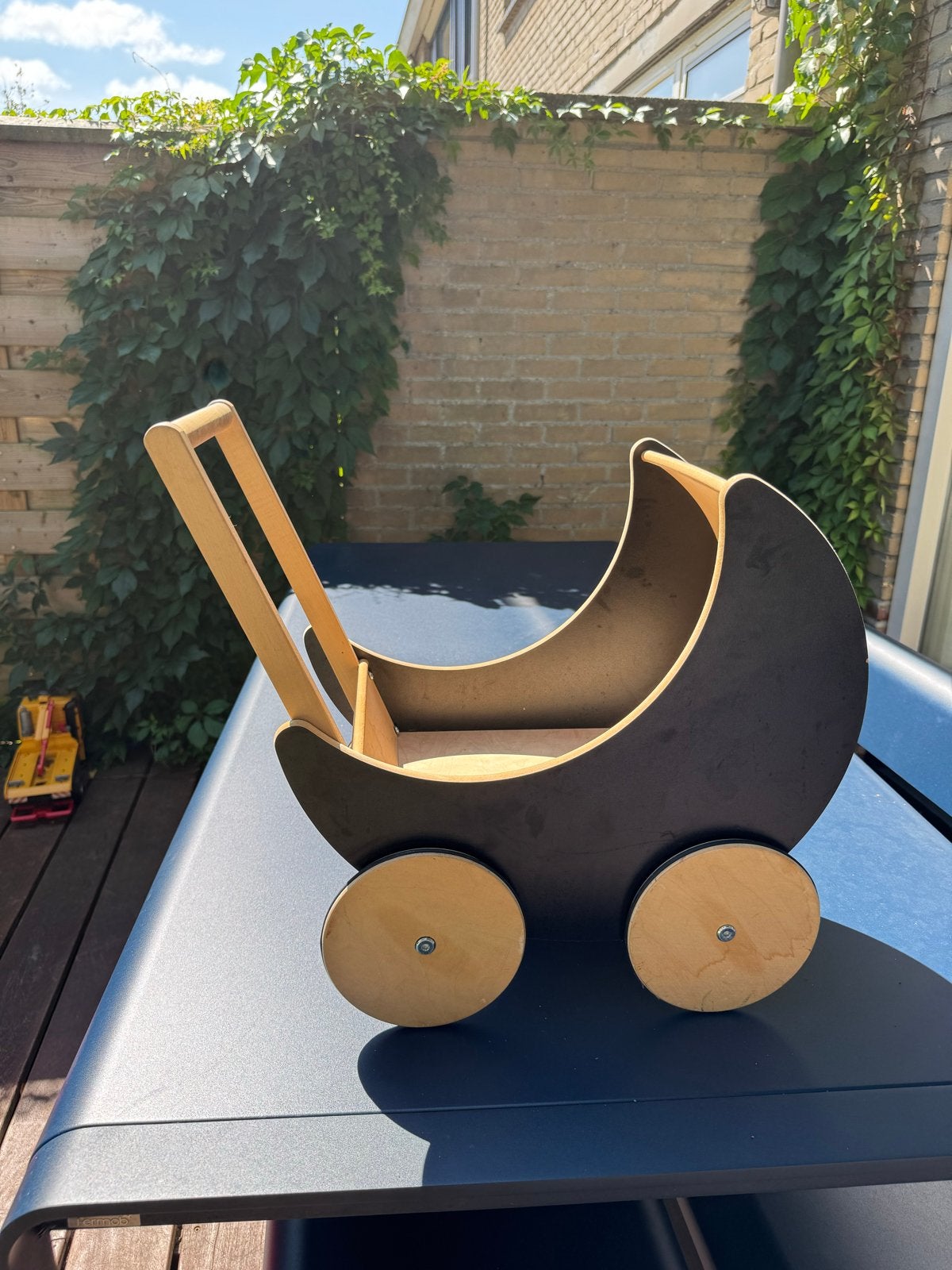 Ooh Noo Poppenwagen - Houten Speelgoed, Ophalen, Zo goed als nieuw, Overige typen, Met wieltjes