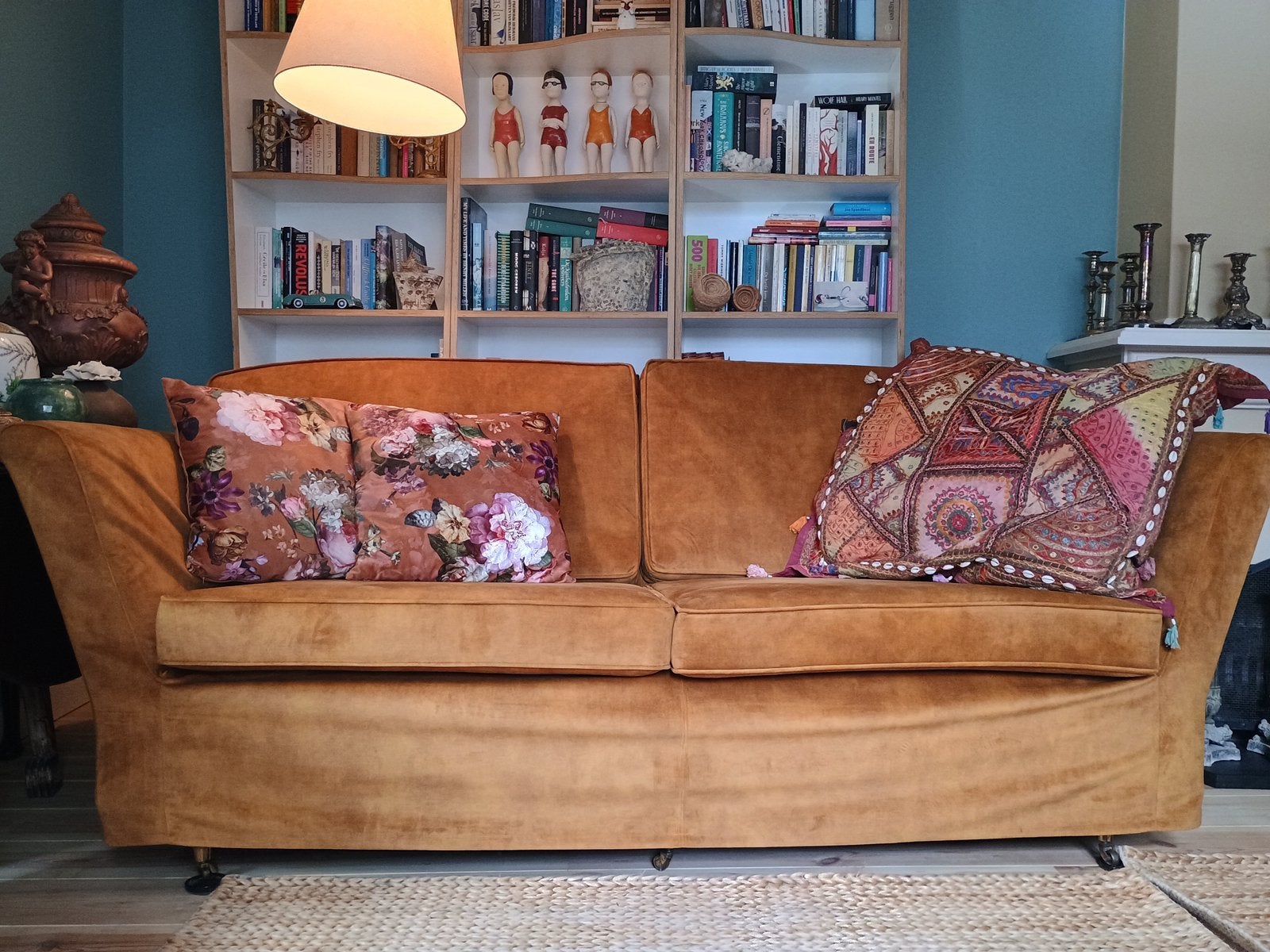 Duresta bank 3 zitter, Huis en Inrichting, Ophalen, Bekleed met velours, Rechte bank, 200 tot 250 cm