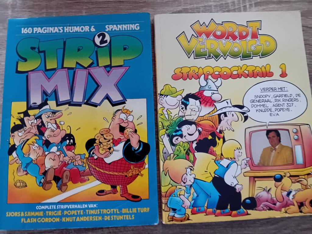 2 vintage Stripboeken: Wordt Vervolgd & Strip Mix, Meerdere stripboeken, Ophalen of Verzenden, Gelezen, Diverse auteurs
