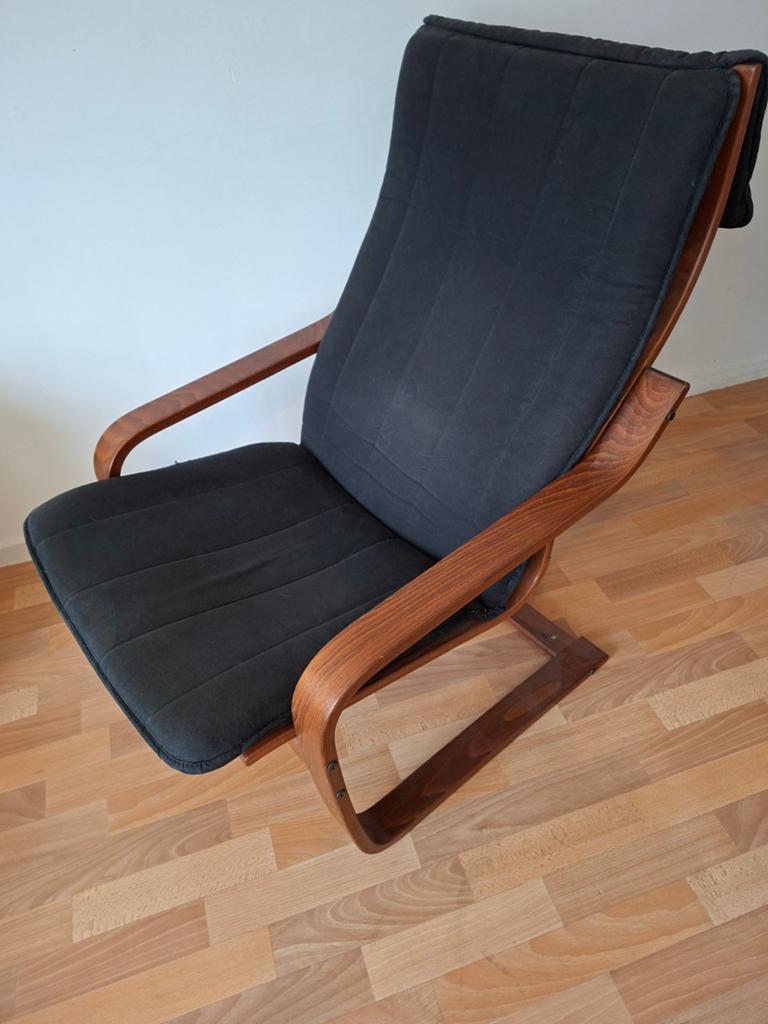 Ikea poang stoel zwart, Ophalen of Verzenden