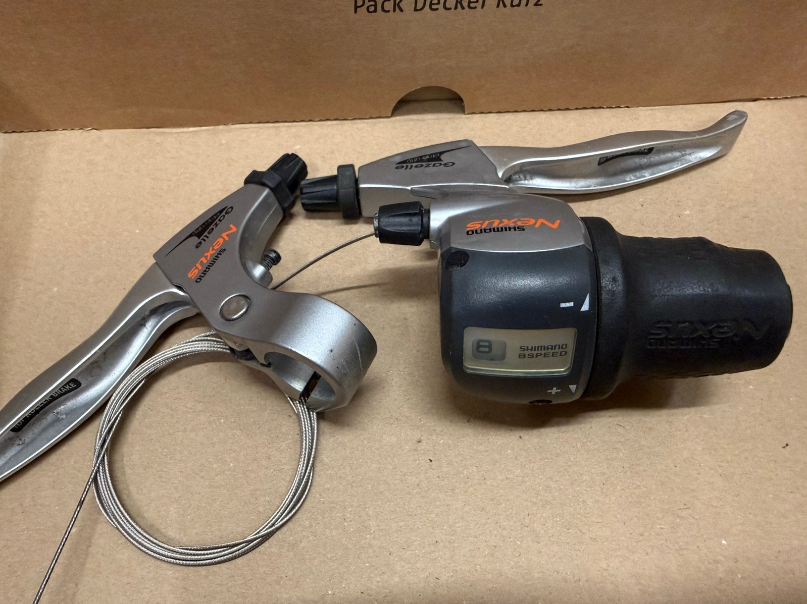 Shimano Nexus 8 Shifter Remgreep set, Fietsen en Brommers, Ophalen of Verzenden, Zo goed als nieuw