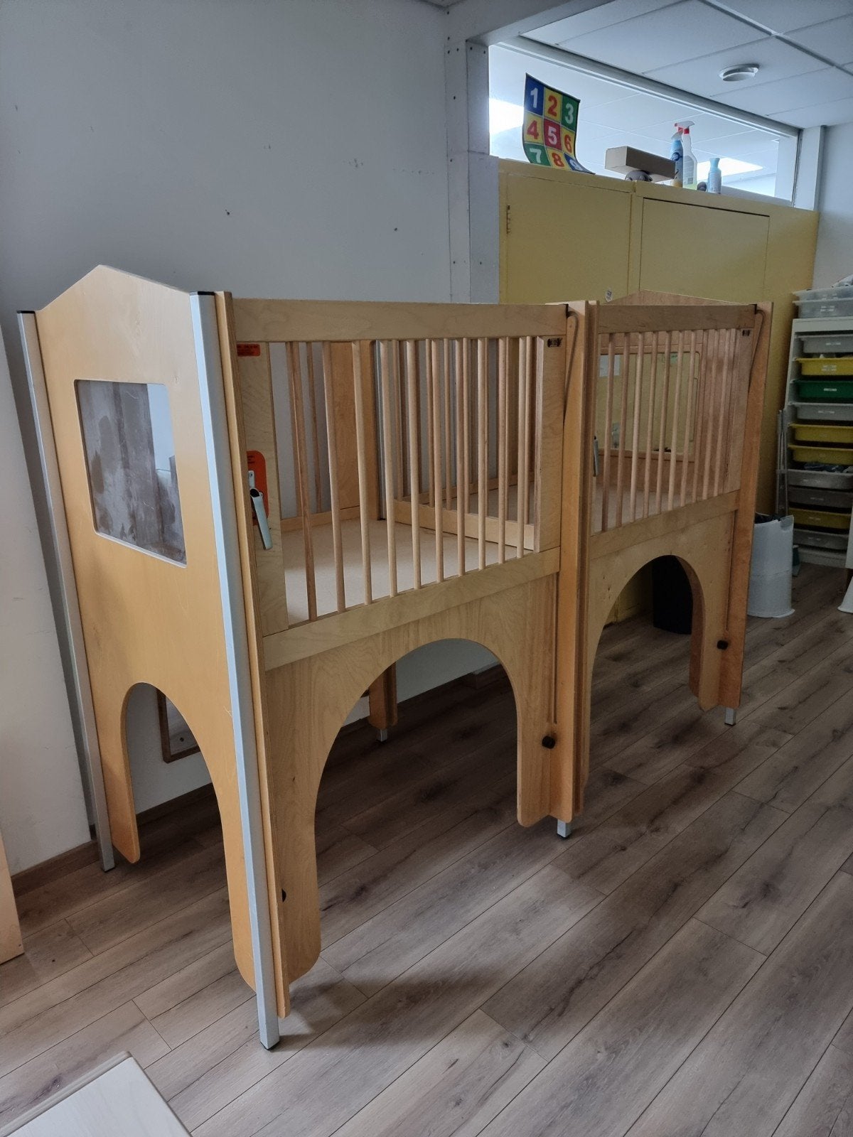 hoogbox doubelbox kinderopvang crèche, Ophalen of Verzenden, Ledikant
