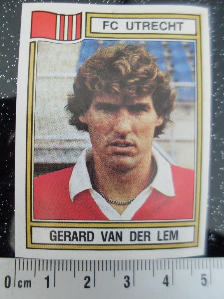 panini sticker voetbal 83 fc utrecht Gerard van der Lem 307, Verzenden, Zo goed als nieuw, F.C. Utrecht, Poster, Plaatje of Sticker