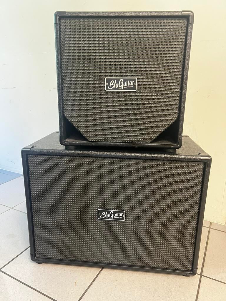 Blu guitar versterkerset., Ophalen, Zo goed als nieuw, 100 watt of meer