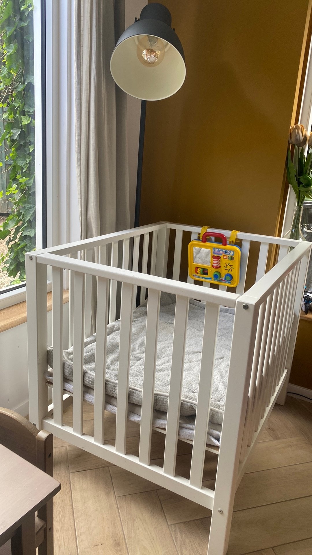 Box met boxkleed, Kinderen en Baby's, Boxen, Ophalen, Gebruikt, Rechthoekig, In hoogte verstelbaar