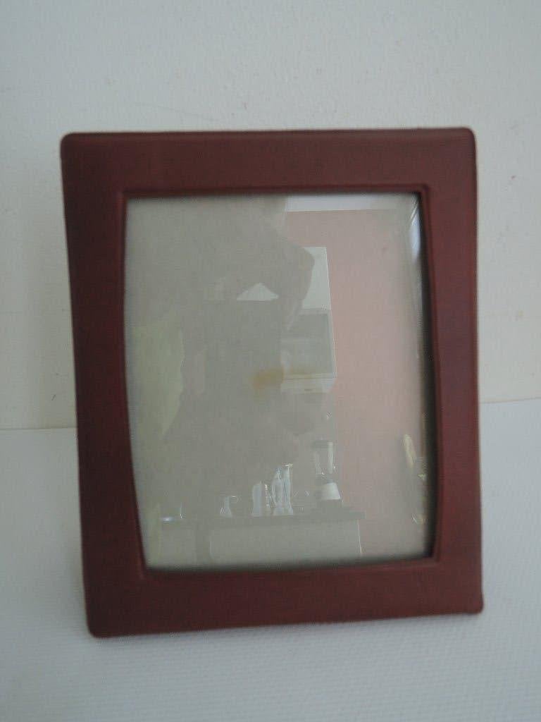 Vintage skai fotolijst met glasplaat, Audio, Tv en Foto, Fotografie | Fotolijsten, Ophalen of Verzenden, Zo goed als nieuw