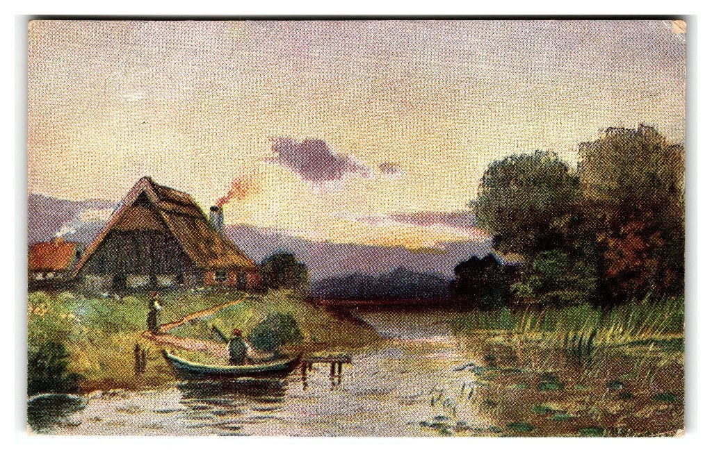 Onbekende illustrator - Landschap, Verzenden, 1920 tot 1940, Gelopen, Overige thema's