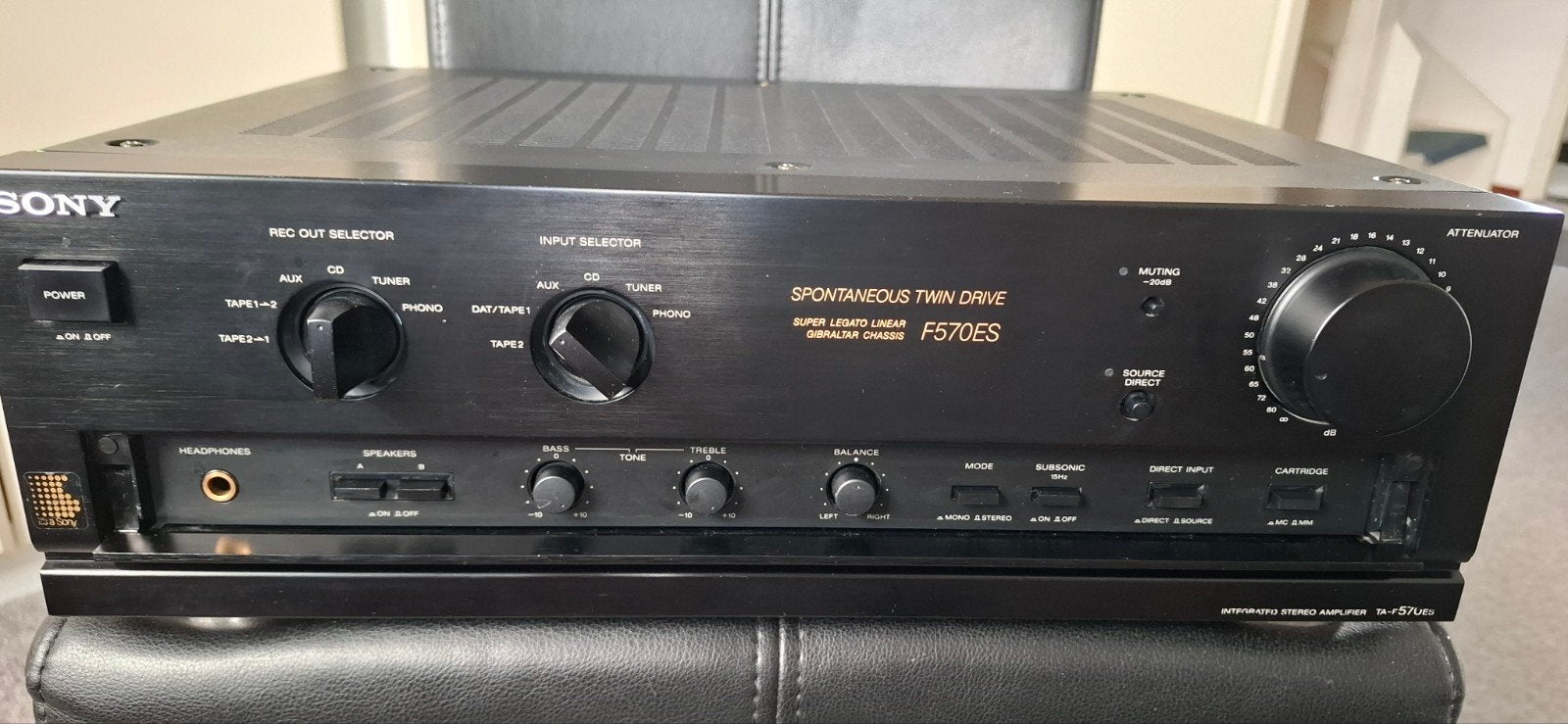 Sony TA-F570ES Versterker - Spontaneous Twin Drive ES serie, Ophalen, Zo goed als nieuw, Sony, 120 watt of meer