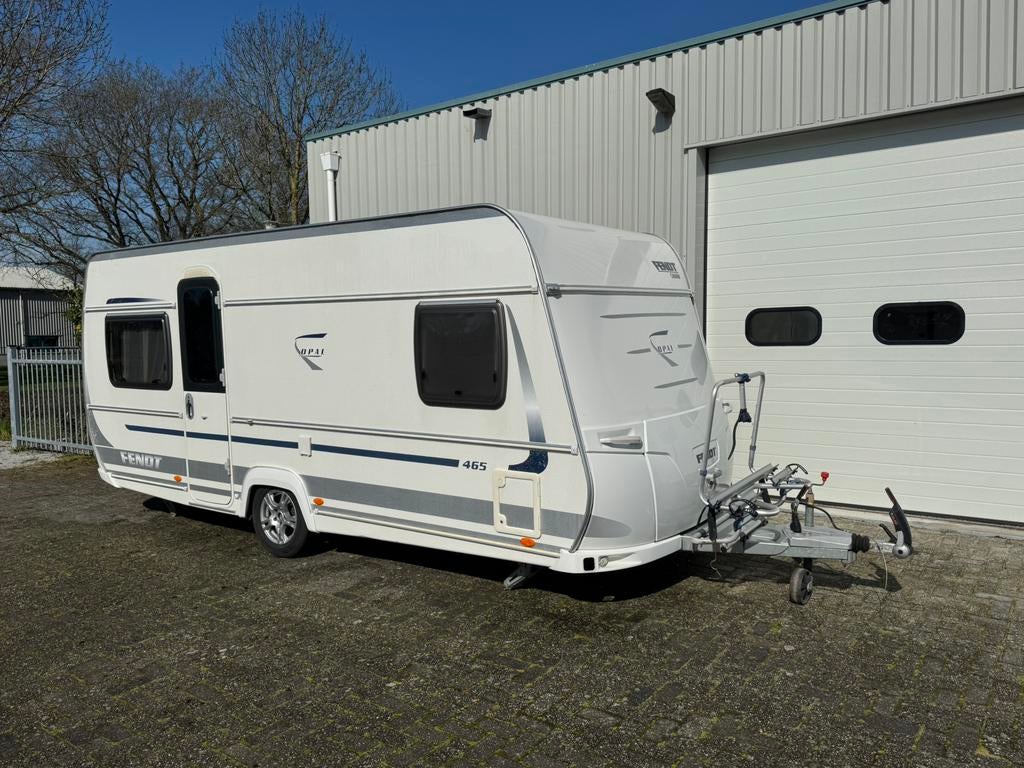 Fendt Opal 465 SFB met Mover en fietsendrager, Caravans en Kamperen, Schokbreker, Rondzit, Frans bed, Bedrijf