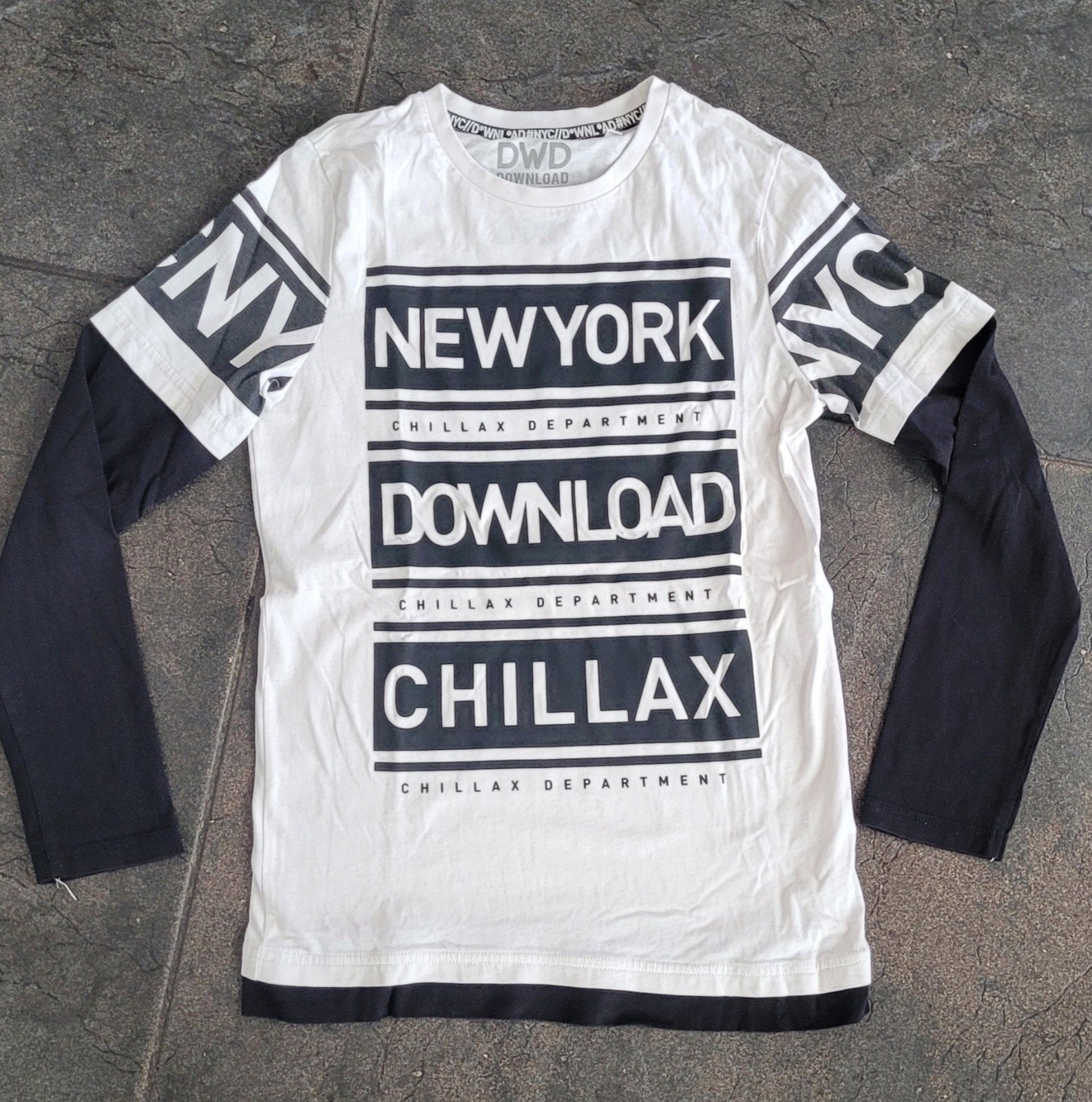Jongens shirt zwart wit maat 146/152, Kinderen en Baby's, Gebruikt, Ophalen of Verzenden, Shirt of Longsleeve, Jongen