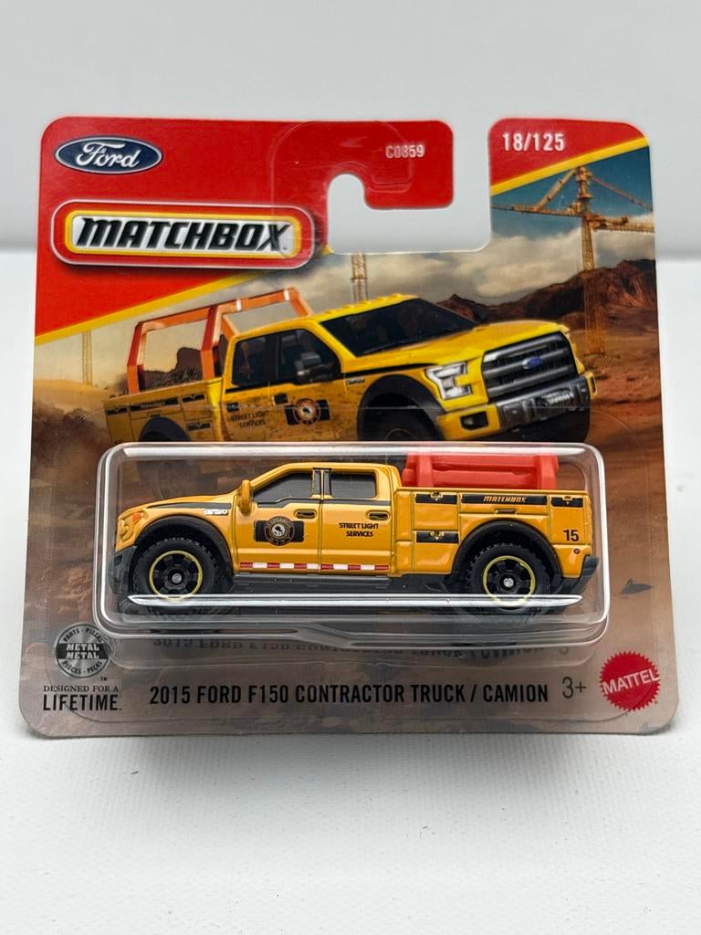 Matchbox 2015 Ford F150 Contractor Truck Nieuw in verpakking, Auto, Nieuw, Ophalen of Verzenden, Mattel
