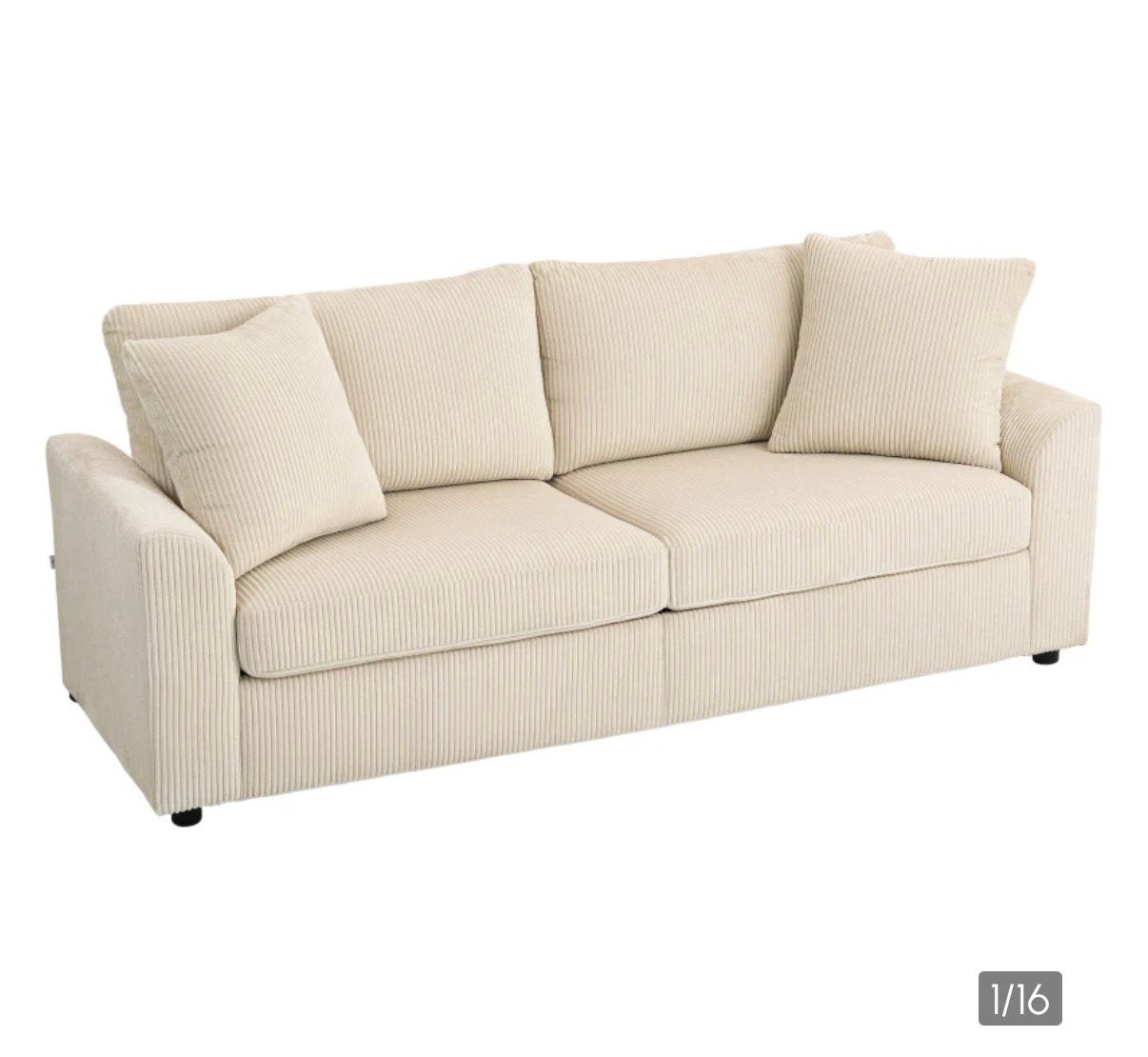 3 Zits Bank Ribstof Sofa Nieuw In Doos! €190, Ophalen, Nieuw