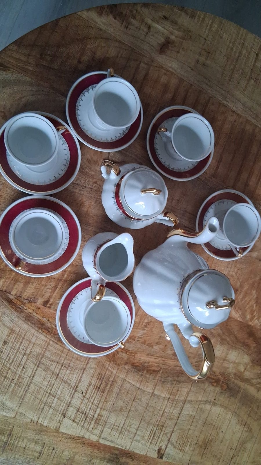 Prachtig vintage theeservies / high tea set - Zajecar Porsel, Ophalen of Verzenden