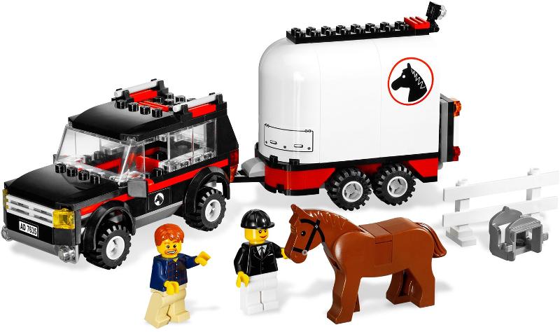 Lego Nr. 7635 City Jeep met Paardentrailer Complete set, City, Lego, Ophalen of Verzenden, Zo goed als nieuw