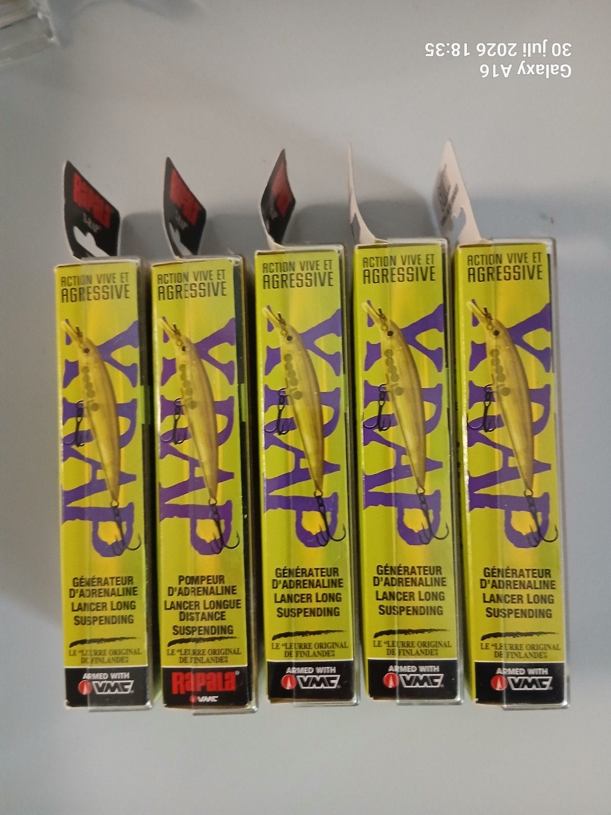 Set van 5 stuks Rapala X-Rap XR-10 Nieuw in de verpakking, Watersport en Boten, Ophalen of Verzenden, Nieuw, Kunstaas