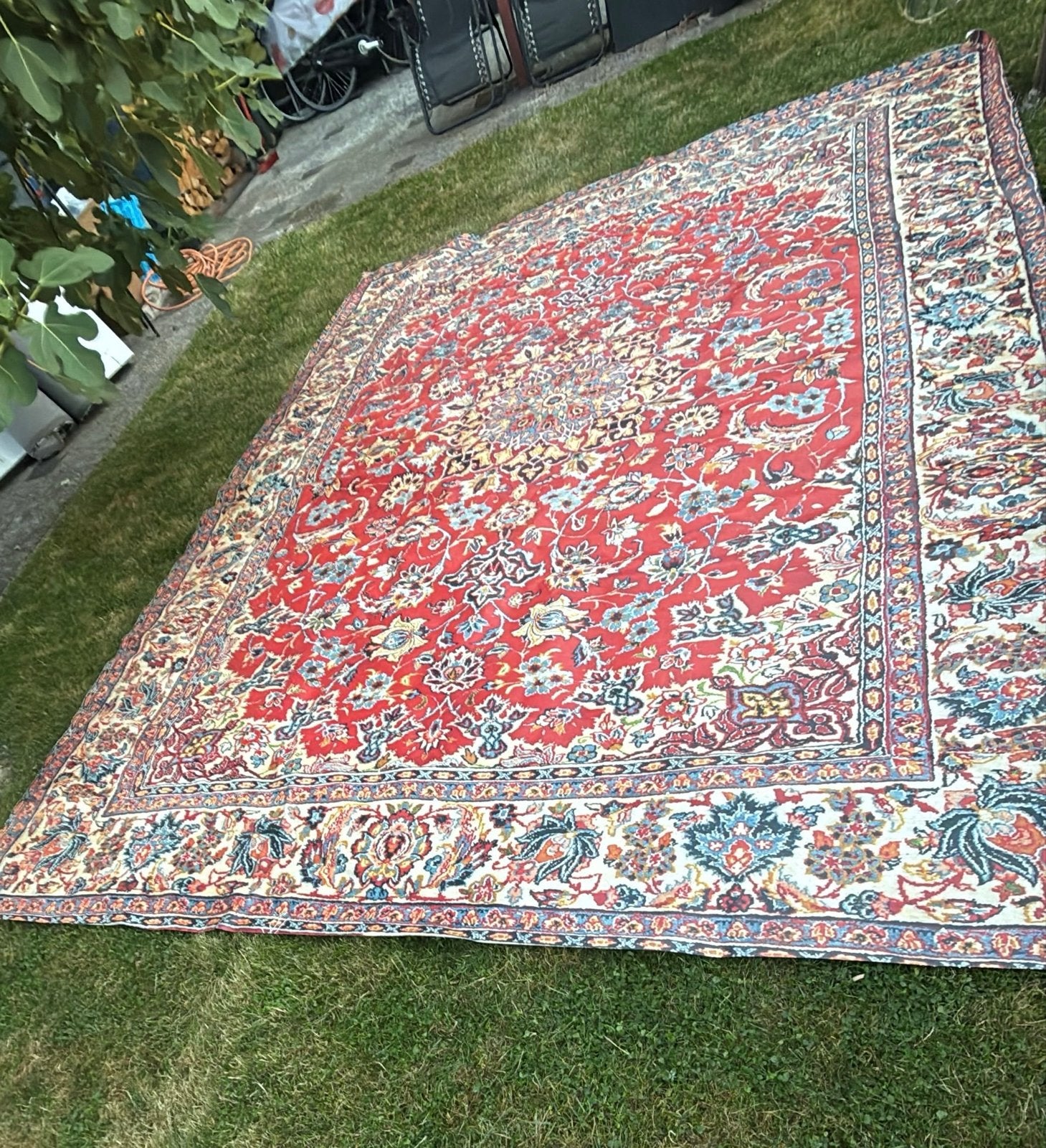 Groot rood Perzisch tapijt - Dansvloer Henna, Ophalen, Zo goed als nieuw, 200 cm of meer, Rechthoekig