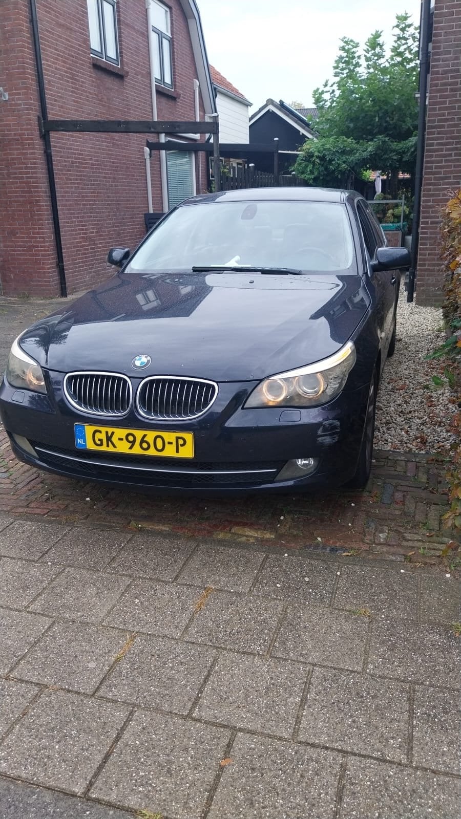 BMW 5-Serie 2.0 520I AUT 2008 Blauw, Auto's, Automaat, Achterwielaandrijving, 1995 cc, 4 cilinders