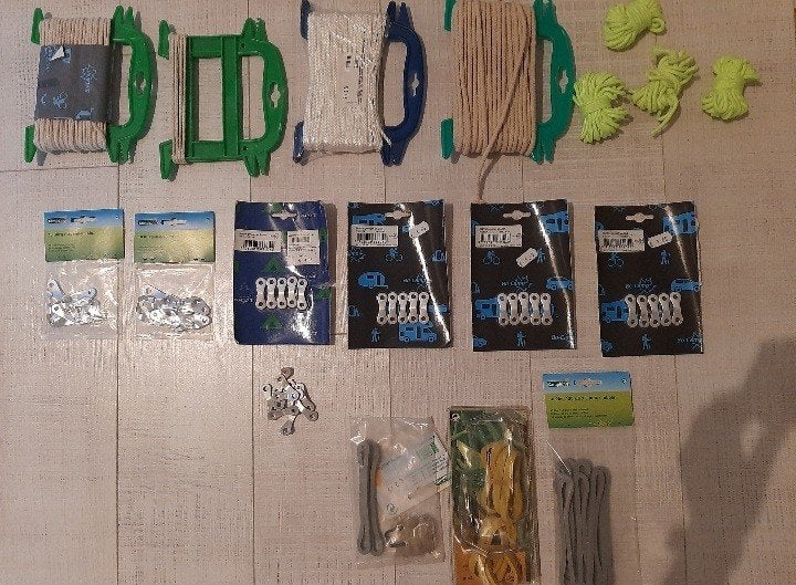 Kampeeraccessoires: Scheerlijnen, Spanners, Elastieken, Ophalen of Verzenden, Zo goed als nieuw