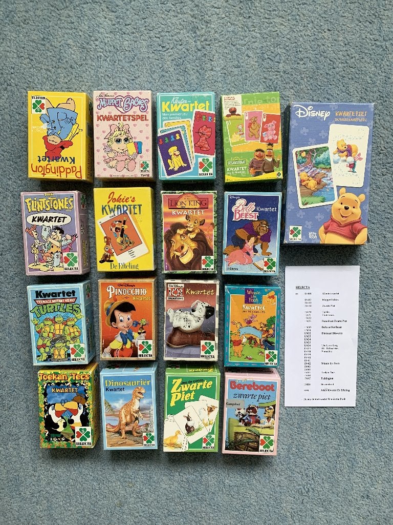 Kwartetspellen Selecta, Ophalen of Verzenden, Gebruikt, Kwartet(ten)