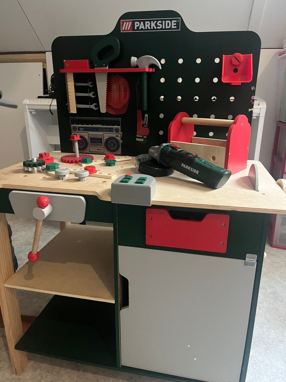 Houten speelgoed werkbank Parkside, Ophalen