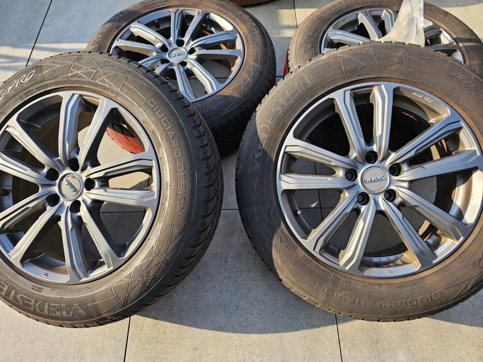 Vredestein Winterbanden met Velgen - 215/65 R17, Auto-onderdelen, Ophalen, Banden en Velgen, 17 inch, Winterbanden