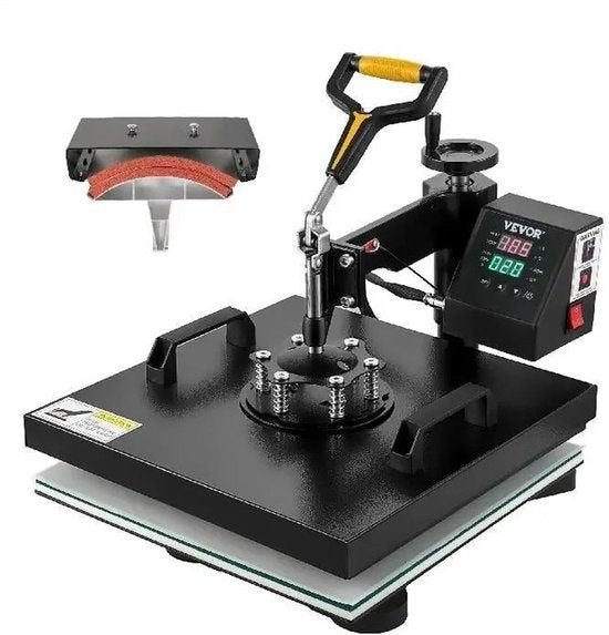 2-in-1 Hittepersmachine - 38x38CM Transferpers - T-Shirt Per, Corvance B.V., Verzenden, Nieuw, Corvancebol@gmail.com