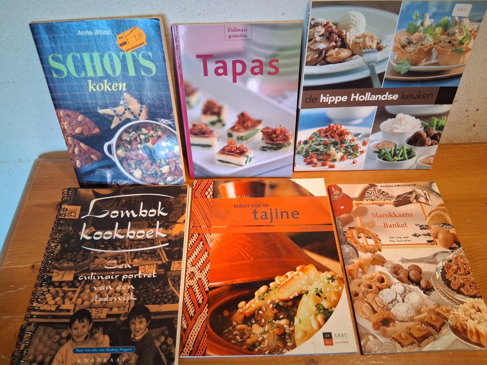6 Kookboeken: Schots, Tapas, Hollands, Lombok, Tajin, Ophalen of Verzenden, Gelezen, Overige gebieden, Overige typen