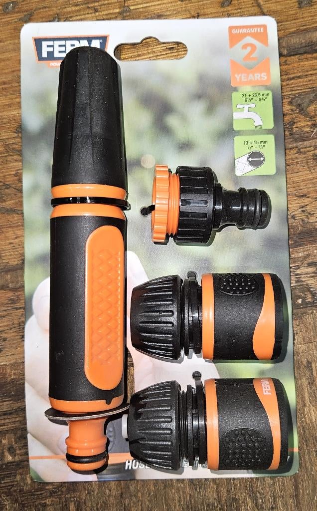 Tuinslangspuit met 2 koppelingen en aansluiting op de kraan, Ophalen of Verzenden, Zo goed als nieuw, Handsproeier