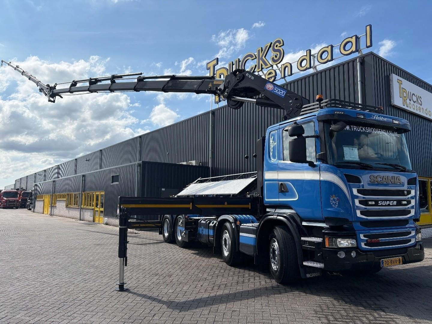 Scania R 490 + HMF 5020 - 6X EXT. + JIB 5X EXT. + EURO 6 + 3, Automaat, Achterwielaandrijving, Euro 6, Scania