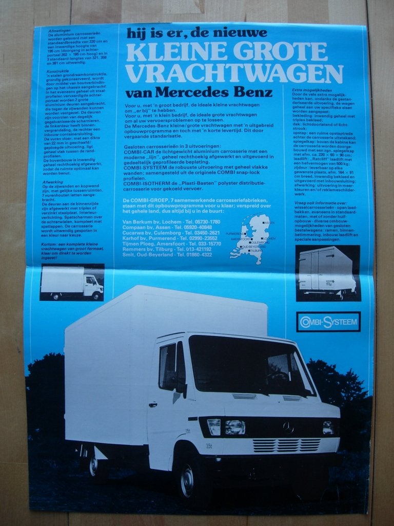 Mercedes 207 208 307 308 310 407 409 Combi Systeem Brochure, Zo goed als nieuw, Mercedes-Benz, Mercedes, Ophalen of Verzenden