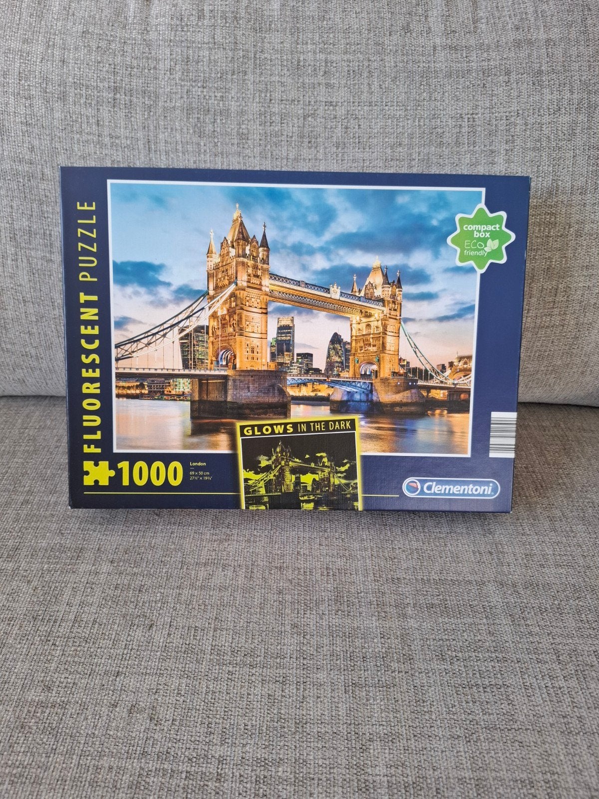 Clementoni Glow in the Dark legpuzzel London 1000 stukjes, Ophalen of Verzenden, 500 t/m 1500 stukjes, Zo goed als nieuw, Legpuzzel