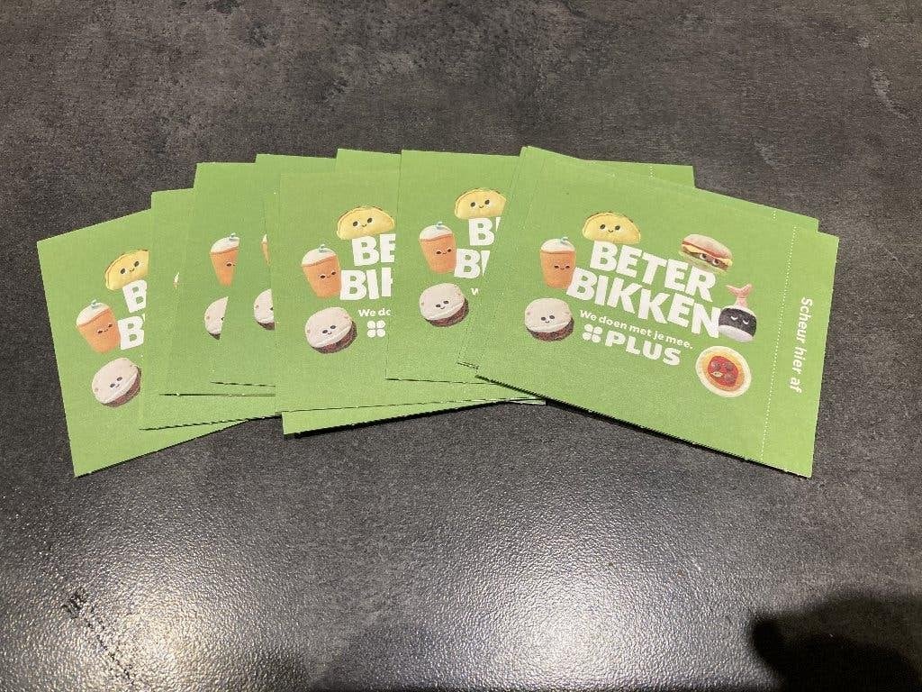 plus spaar actie beter bikken 12 spaarzegels, Plus, Ophalen
