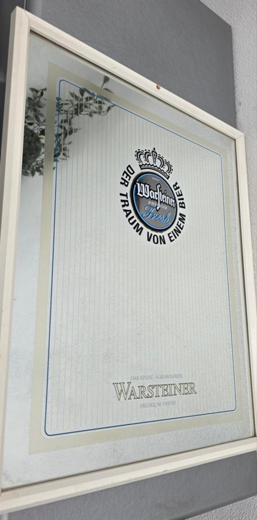 Warsteiner Premium Fresh spiegel - Decoratie, Ophalen of Verzenden, Rechthoekig, 50 tot 75 cm