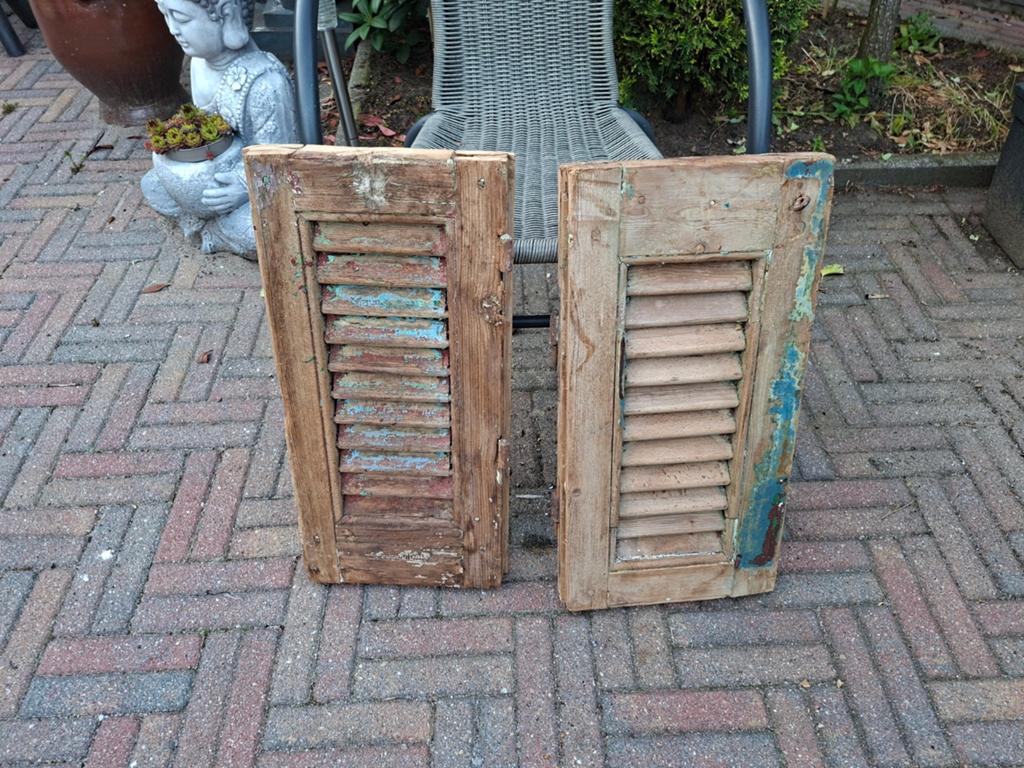Oude houten luiken - decoratief, Ophalen of Verzenden