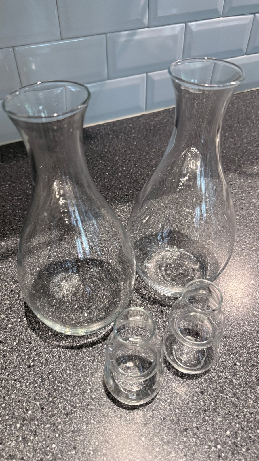 set Luminarc Elegance glazen karaffen met stop, Overige kleuren, Ophalen of Verzenden, Minder dan 50 cm, Glas