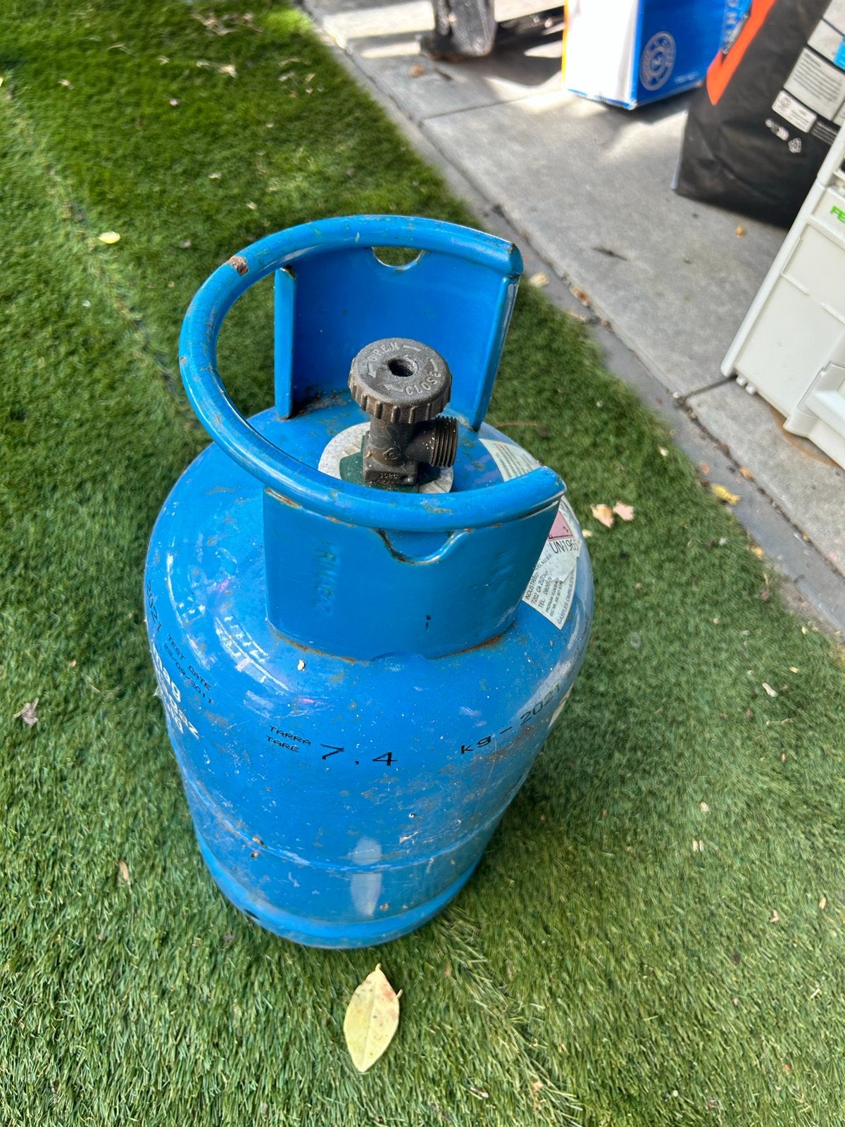 Primagaz EasyBlue lege gasfles 5kg propaan, Ophalen of Verzenden, Gebruikt