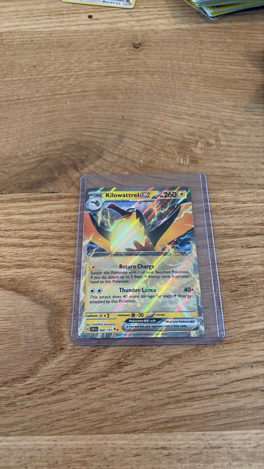 Kilowattrel EX Pokémon (068/191), Ophalen of Verzenden, Zo goed als nieuw
