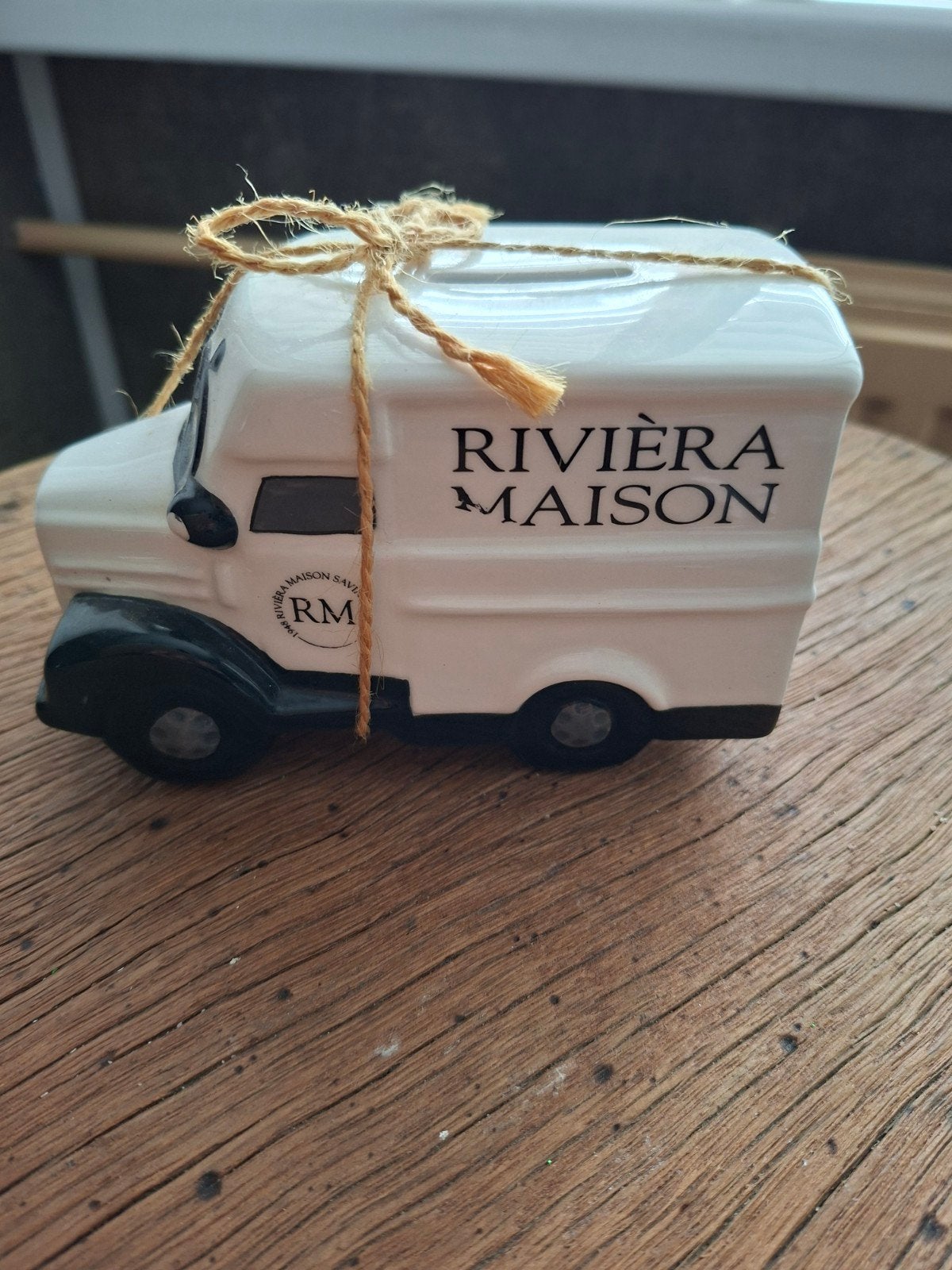 Riviera Maison Vrachtauto Spaarpot - Keramiek, Ophalen of Verzenden, Wit, Steen/keramiek, Landelijk