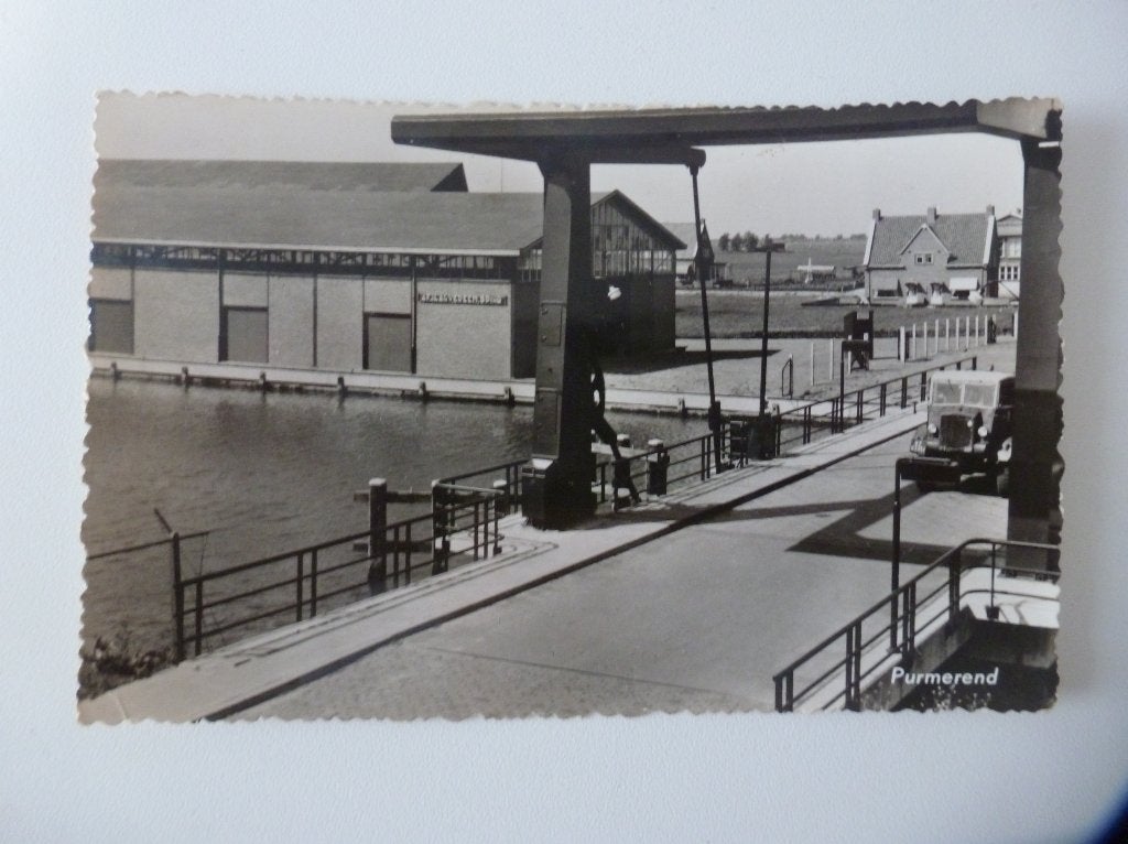 1964 PURMEREND Beemsterringvaart afslag gebouw groent fruit, Verzamelen, Ansichtkaarten | Nederland, Ophalen, 1960 tot 1980, Gelopen