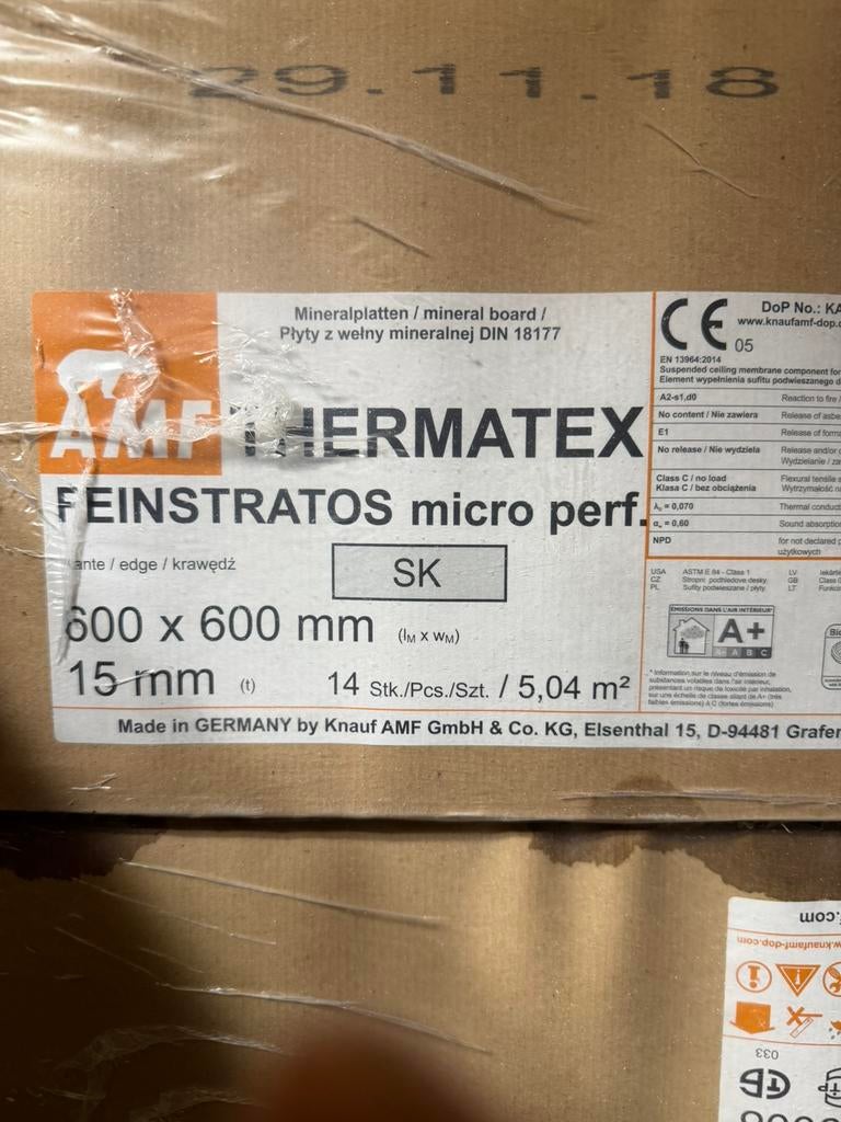 armstrong cortega of amf thermatex plafondplaten nieuw, Ophalen, Nieuw