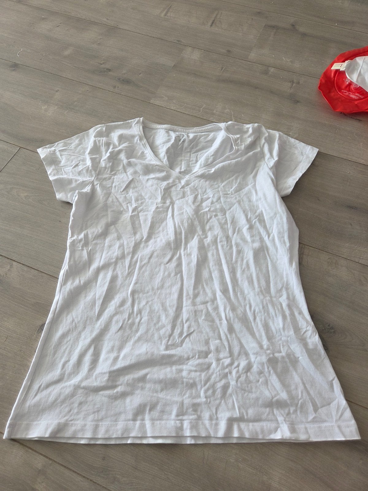 Zeeman T-shirt V-hals Maat 46, weinig gedragen, Zeeman, Wit, Maat 46/48 (XL) of groter, Ophalen of Verzenden